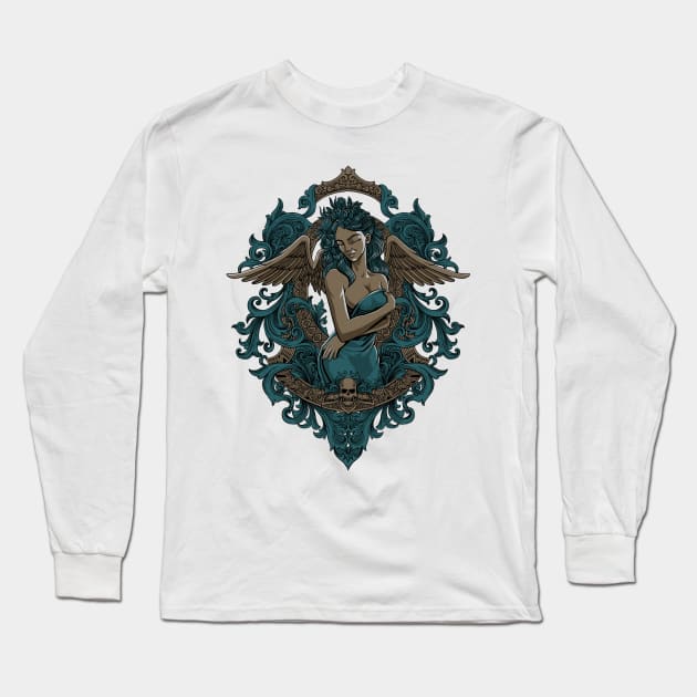 lady angel Long Sleeve T-Shirt by akmalzone